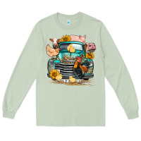 Matcha farm truck farm animals Long Sleeve Tee - FaDigitalArtStudio