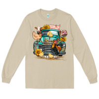 Mushroom farm truck farm animals Long Sleeve Tee - FaDigitalArtStudio