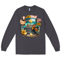 Smoke farm truck farm animals Long Sleeve Tee - FaDigitalArtStudio