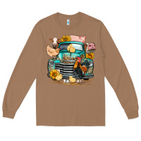 Toasted Coconut farm truck farm animals Long Sleeve Tee - FaDigitalArtStudio