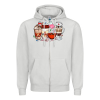 Dove Grey Nurse Coffee Cups Zipper Hoodie - Artiststas