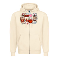 Sandshell Nurse Coffee Cups Zipper Hoodie - Artiststas