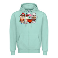 Seafoam Nurse Coffee Cups Zipper Hoodie - Artiststas