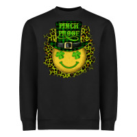 Black st. patrick's day pinch proof lucky face Heavyweight Sweatshirt - RanaPortraitStore