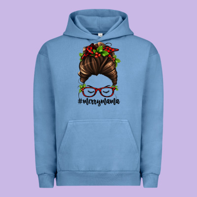 Christmas Merry Mama Urban Hoodie Designed By Jasminsmagicworld