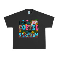 Pigment Black i run on coffee and sarcasm Urban Heavy Tee - Zillion Design Studio