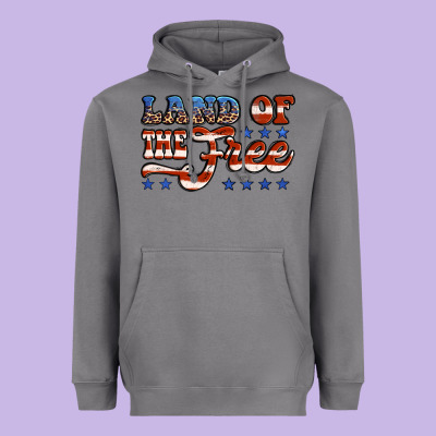 Land Of The Free America Heavyweight Hoodie Designed By Jasminsmagicworld