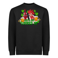 Black st. patrick's day roosters let's get lucked up Heavyweight Sweatshirt - RanaPortraitStore