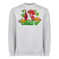 Heather Grey st. patrick's day roosters let's get lucked up Heavyweight Sweatshirt - RanaPortraitStore