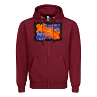 Burgundy halloween bat background Zipper Hoodie - BundleAndBundleShop