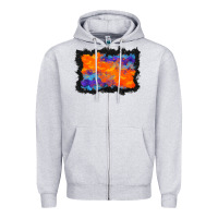 Heather Grey halloween bat background Zipper Hoodie - BundleAndBundleShop