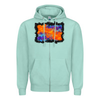 Seafoam halloween bat background Zipper Hoodie - BundleAndBundleShop