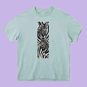 Zebra Heavy Core Tee Designed By Lillyallendesigns