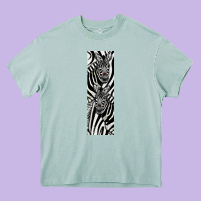 Zebra Heavy Core Tee Designed By Lillyallendesigns