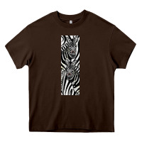 Chocolate Brown Zebra Heavy Core Tee - LillyAllenDesigns