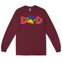 Burgundy lgbtq dad and paw Long Sleeve Tee - HRA Design Shop