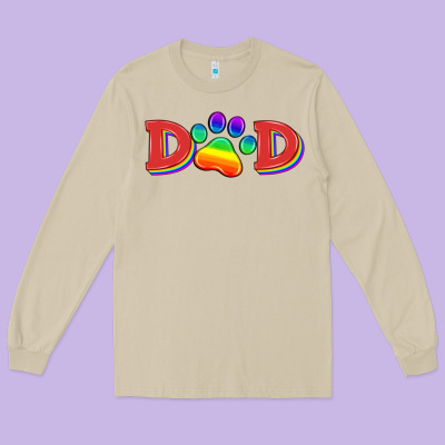 Lgbtq Dad And Paw Long Sleeve Tee Designed By Hra Design Shop