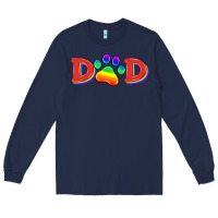 Navy lgbtq dad and paw Long Sleeve Tee - HRA Design Shop