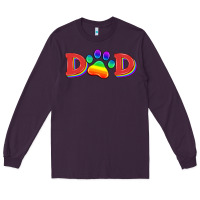 Plum lgbtq dad and paw Long Sleeve Tee - HRA Design Shop