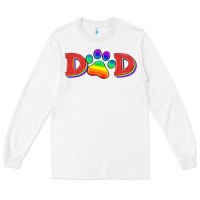 White lgbtq dad and paw Long Sleeve Tee - HRA Design Shop