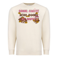 Sandshell drink coffee read books be happy Premium Sweatshirt - MaliasSmallBusiness