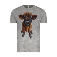 Cloud Rock highland cow calf Vintage Tee - RanaPortraitStore