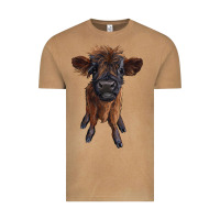 Vintage Camel highland cow calf Vintage Tee - RanaPortraitStore