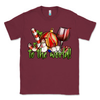 Burgundy joy to the world christmas wine Classic Tee - FaDigitalArtStudio