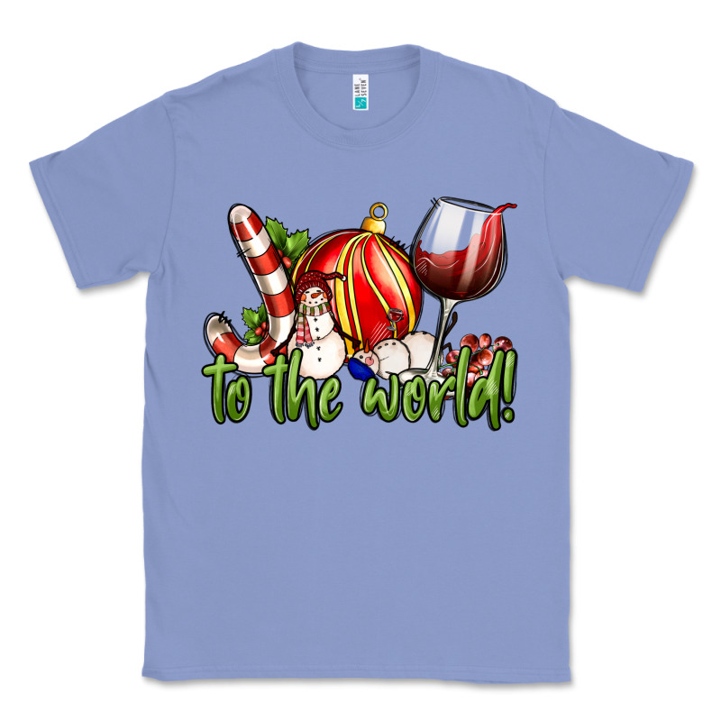 Joy To The World Christmas Wine Classic Tee by FaDigitalArtStudio | Teevron