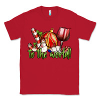 Red joy to the world christmas wine Classic Tee - FaDigitalArtStudio