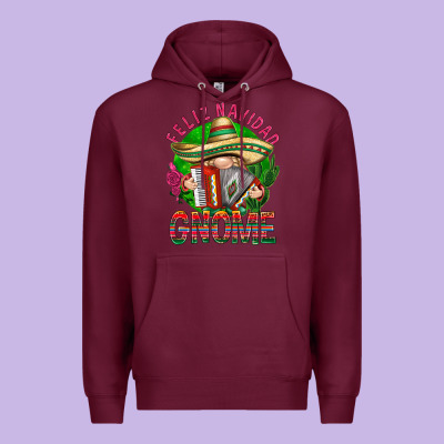 Feliz Navidad Gnome Premium Hoodie Designed By Nancycooperartshop