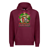 Burgundy Feliz Navidad gnome Premium Hoodie - NancyCooperArtShop