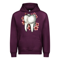 Mauve Wine floral tooth Urban Hoodie - Jasminsmagicworld