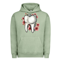 Pigment Oil Green floral tooth Urban Hoodie - Jasminsmagicworld
