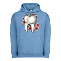 Pigment Pebble Blue floral tooth Urban Hoodie - Jasminsmagicworld