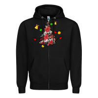 Black Christmas trees lights Zipper Hoodie - JahusDesignShop