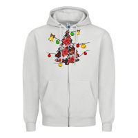 Dove Grey Christmas trees lights Zipper Hoodie - JahusDesignShop