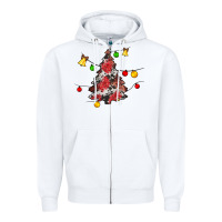 White Christmas trees lights Zipper Hoodie - JahusDesignShop