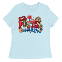 Baby Blue postal worker Ladies Tee - AdoDesignShop