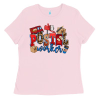 Bubblegum Pink postal worker Ladies Tee - AdoDesignShop