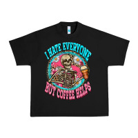 Black i hate everyone but coffee helps Urban Heavy Tee - Zillion Design Studio