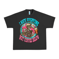 Pigment Black i hate everyone but coffee helps Urban Heavy Tee - Zillion Design Studio