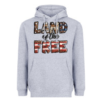 Heather Grey Land of the free America western pattern Heavyweight Hoodie - Jasminsmagicworld