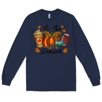 Navy tis the season Long Sleeve Tee - RacoonDesign