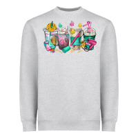 Heather Grey hairstylist coffee cups Heavyweight Sweatshirt - texasbilliewilder