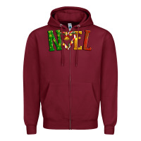Burgundy Noel Zipper Hoodie - Artiststas