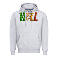 Heather Grey Noel Zipper Hoodie - Artiststas