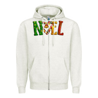 Oatmeal Heather Noel Zipper Hoodie - Artiststas