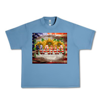 Pebble Blue patriotic nana Urban Heavy Tee - BarkalooDesign