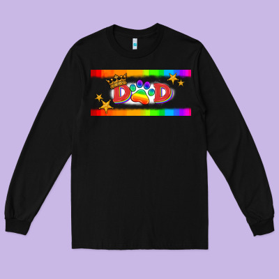 Lgbtq Dad  Libbey Glass Long Sleeve Tee Designed By Hra Design Shop